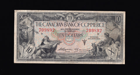 1935 Canadian Bank of Commerce $10 in F+ condition