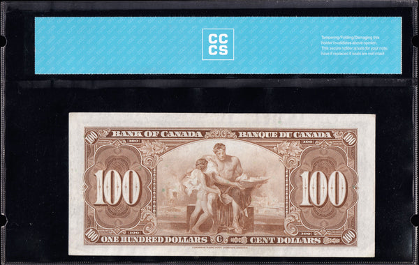 1937 Bank of Canada $100 Certified CCCS UNC60 (BC-27c)