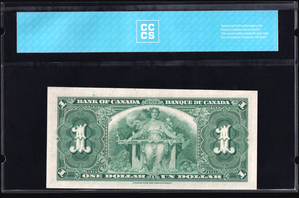 1937 Bank of Canada $1 "H/A Narrow Panel" Graded CCCS VF-35 (BC-21b)