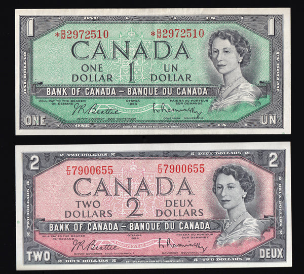 1954 Bank of Canada $1-$100 Beattie Rasminsky Series (BC37-BC43)