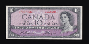 1954 Bank of Canada $10 "Devils Face" in VF+ (BC-32b)