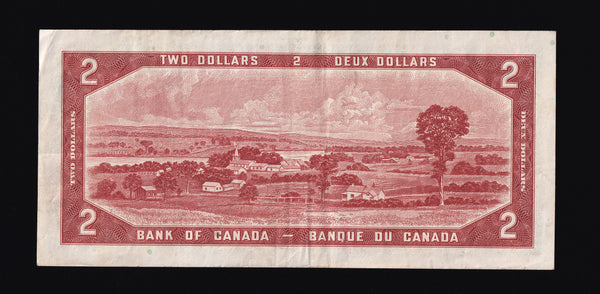 1954 Bank of Canada $2 "Devils Face" in VF+ (BC-30b)