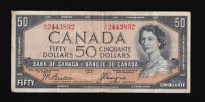 1954 Bank of Canada $50 "Devils Face" in VF (BC-34b)