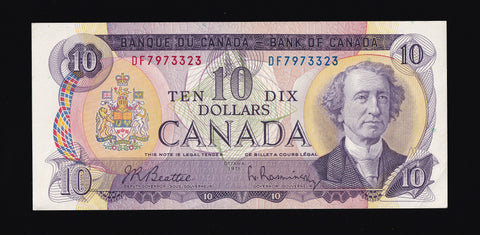 1971 Bank of Canada $10 in AU (BC-49a)