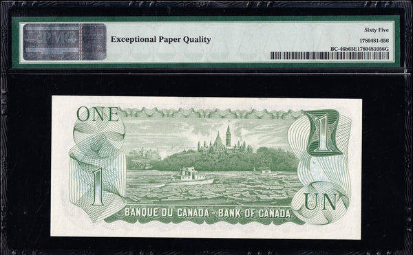 1973 Bank of Canada $1 Certified PMG Gem UNC-65 EPQ (BC-46b)