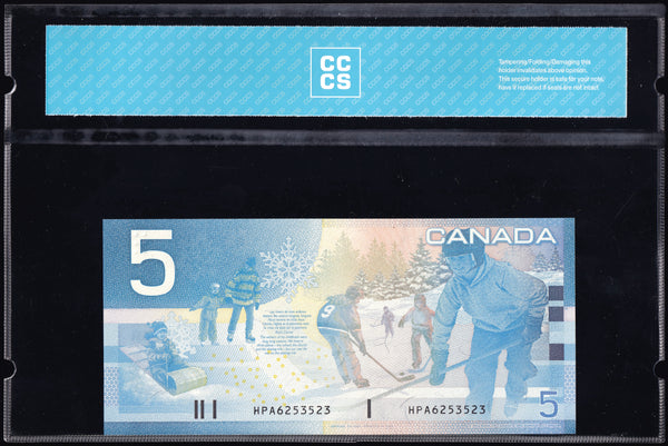 2005 Bank of Canada $5 in CCCS Gem UNC-67 Original (BC-62b)
