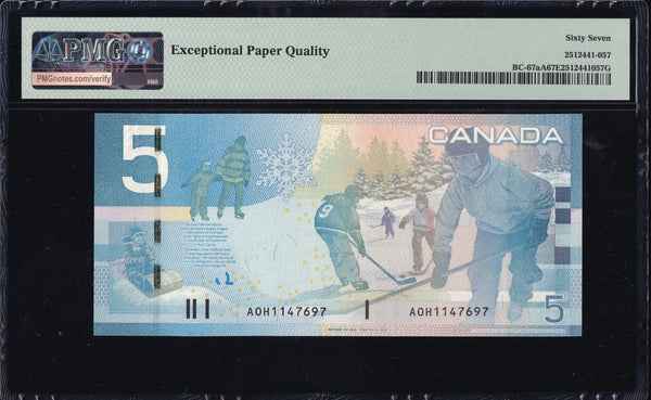 2006 Bank of Canada $5 "Replacement" in PMG Gem UNC-67 EPQ (BC-67aA)