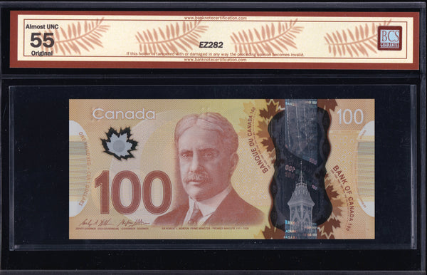 2011 Bank of Canada $100 "Repeater" BCS AU-55 Original (BC-73c -N10)