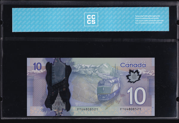 2013 Bank of Canada $10 CCCS GEM UNC-67 (BC-70c)