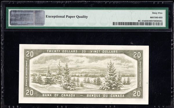 1954 Bank of Canada $20 Modified $20 PMG Gem UNC-65 EPQ (BC-41b)