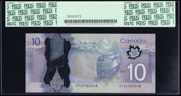 2013 Bank of Canada $10 in PCGS Gem UNC-69 PPQ (BC-70a)