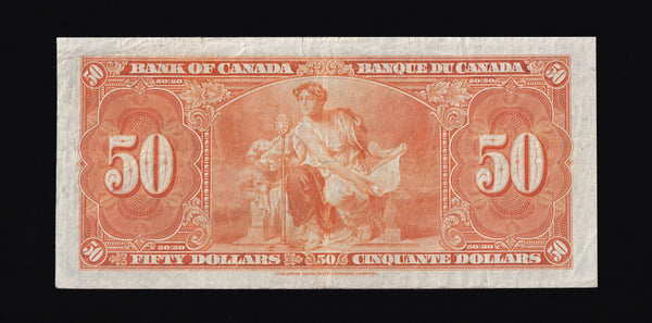 1937 Bank of Canada $50 in VF (BC-26b)