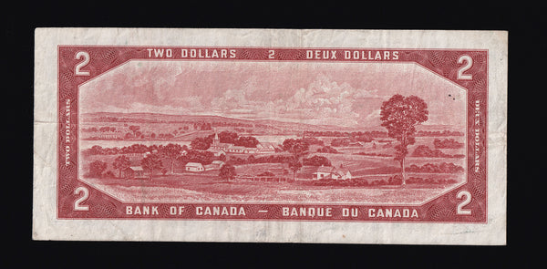 1954 Bank of Canada $2 "Devils Face" in VF+ (BC-30a)