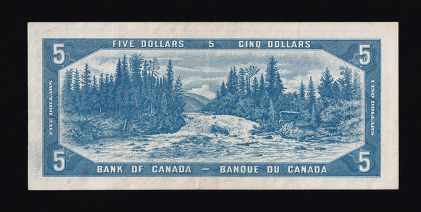 1954 Bank of Canada $5 "Devils Face" in VF/EF (BC-31a)