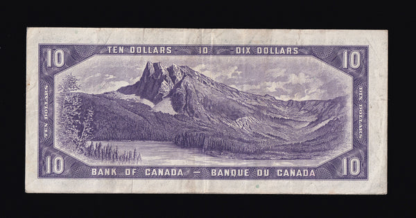 1954 Bank of Canada $10 "Devils Face" in VF (BC-32a)