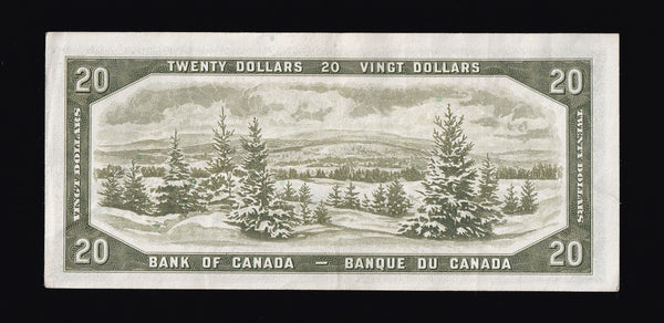 1954 Bank of Canada $20 "Devils Face" in VF+ (BC-33a)