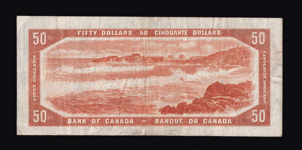 1954 Bank of Canada $50 "Devils Face" in VF (BC-34a)