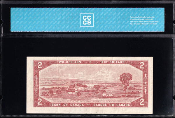 1954 Bank of Canada $2 *O/G "0000025" Replacement Low Serial CCCS VF20 (BC-38dA N5)