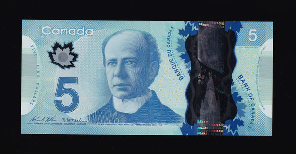 2013 Bank of Canada $5 with Printing Plates #01