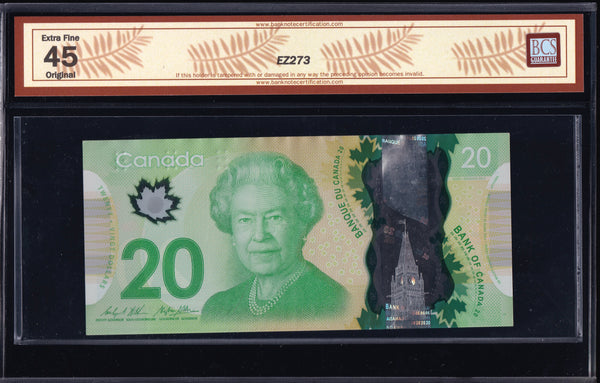 2012 Bank of Canada $20 Radar & Repeater "7771777" BCS EF45 Original (BC-71b - N1 - N10)