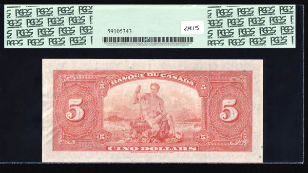 1935 Bank of Canada $5 French "Osborne - Towers" PCGS EF-40 PPQ (BC-6)