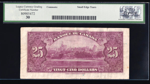 1935 Bank of Canada $25 French Osborne - Towers" PCGS VF-30 (BC-12)