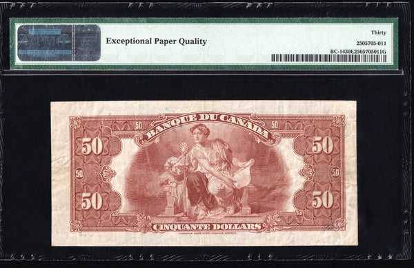1935 Bank of Canada $50 French Osborne - Towers" PMG VF-30 EPQ (BC-14)