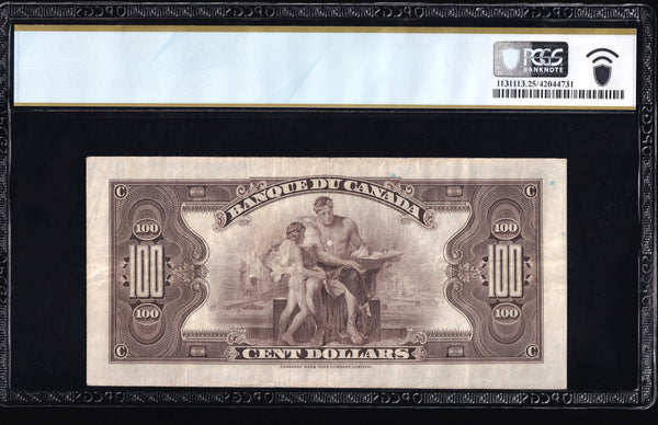 1935 Bank of Canada $100 French "Osborne - Towers" PCGS VF-25 (BC-16)