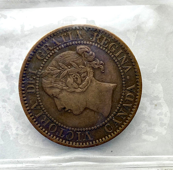 1858 Canadian 1 cent Certified ICCS EF-40