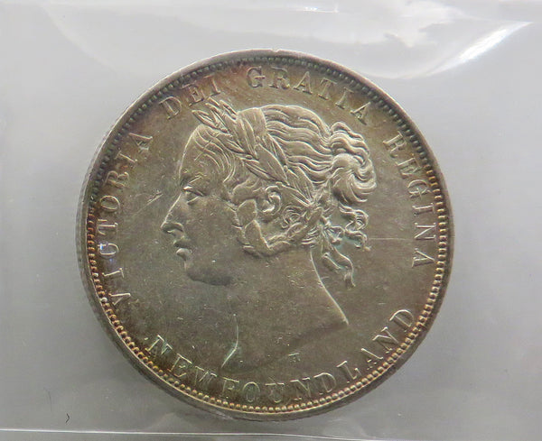 1872H Newfoundland 50 cents Certified ICCS VF-30