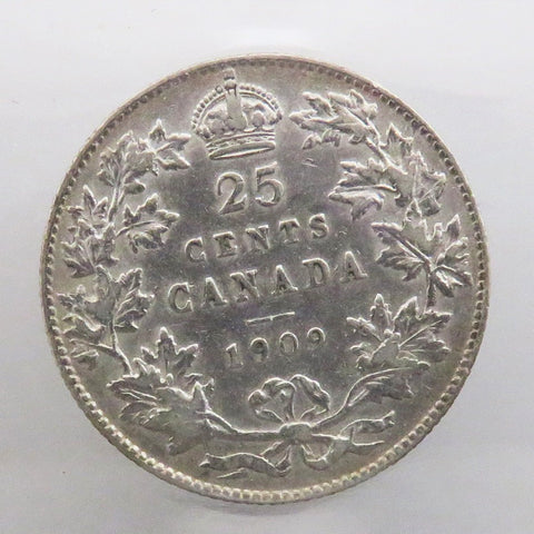 1909 Bank of Canada 25 cent Certified CCCS VF-30