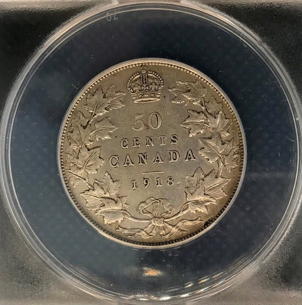 1918 Canada 50 Cents ANACS EF40