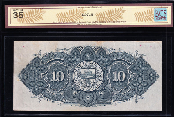 1929 Bank of Nova Scotia $10 Certified BCS VF35