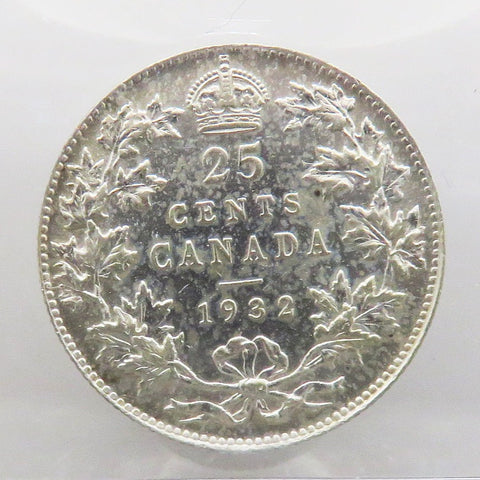 1932 Bank of Canada 25 cent Certified CCCS EF-45