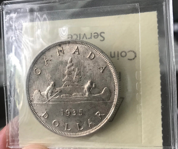 1935 Canadian Silver Dollar $1 Graded ICCS MS-65