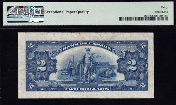 1935 Bank of Canada $2 English PMG VF30 EPQ (BC-3)