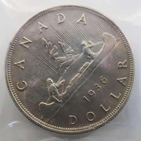 1936 Canadian Silver $1 certified ICCS MS64