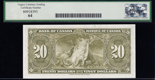 1937 Bank of Canada $20 Legacy Choice UNC-64 (BC-)