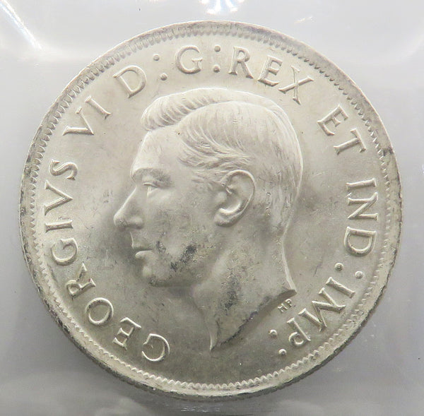 1937 Canadian Silver Dollar $1 Certified ICCS MS-64