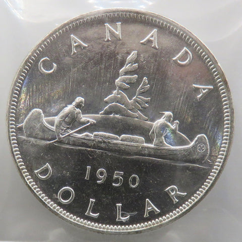 1950 Canadian Silver $1 ICCS MS-64 "ARNPRIOR"