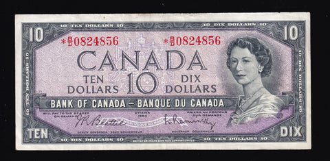 1954 Bank of Canada $10 Replacement *B/D in VF (BC-40bA)