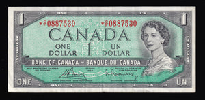 1954 Bank of Canada $1 Replacement *C/F in VF+ (BC-37cA)