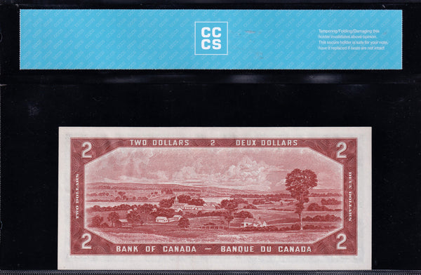 1954 Bank of Canada $2 Devils Face Certified AU-55 by CCCS (BC-30a)