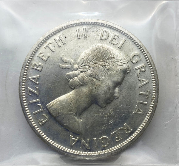 1958 Canadian Silver $1 Certified by ICCS MS-64