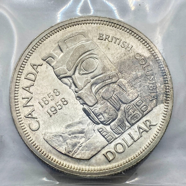 1958 Canadian Silver $1 Certified by ICCS MS-64