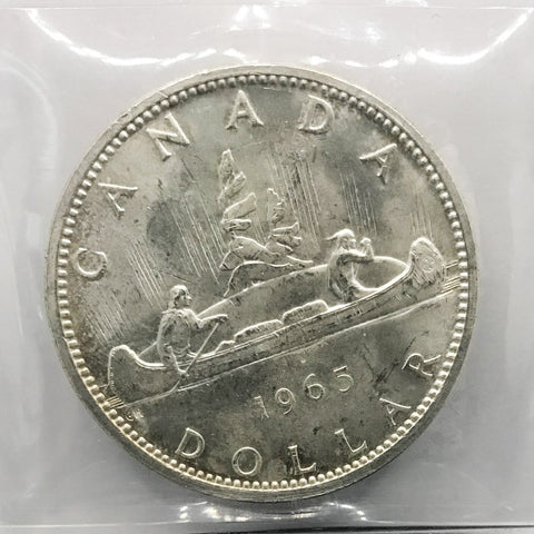 1965 Canadian Silver $1 Graded MS-63