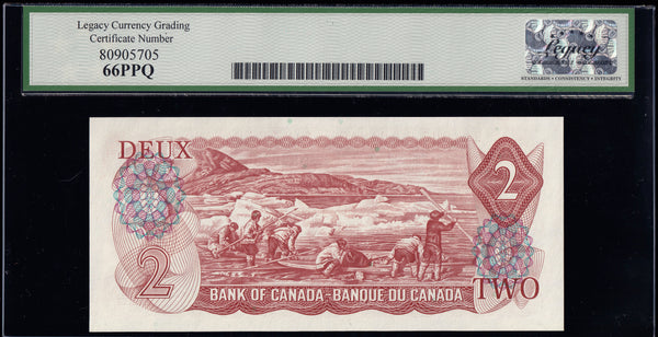 1974 Bank of Canada $2 Replacement *BC Legacy Gem UNC-66 PPQ (BC-47aA)