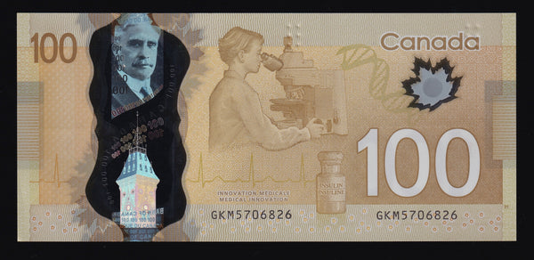 2011 Bank of Canada $100 with Printing Plates 01 (BC-73a)