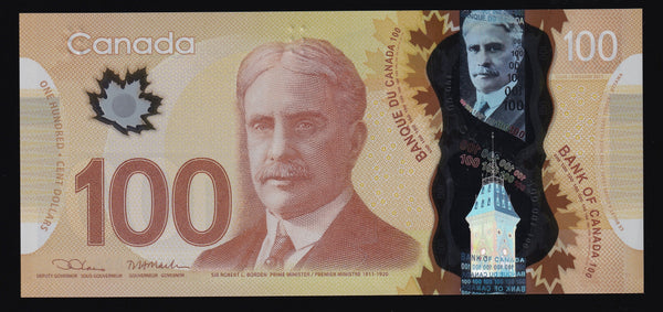 2011 Bank of Canada $100 with Printing Plates 01 (BC-73a)