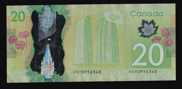 2012 Bank of Canada $20 with Printing Plates #01